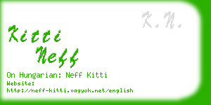 kitti neff business card